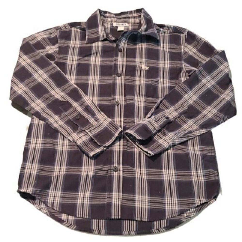 [Old Navy] Blue & Gray Button Down Long Sleeve - Size L